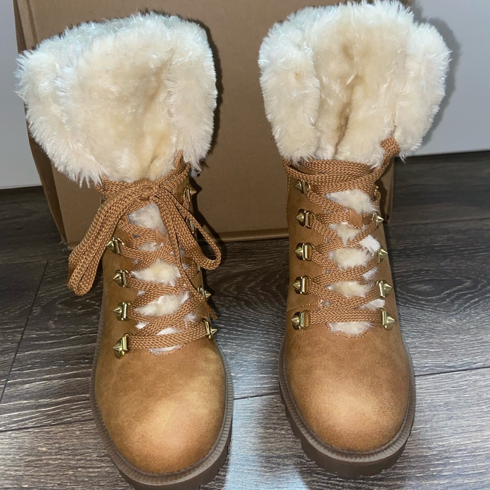 G by guess fur booties NWOT